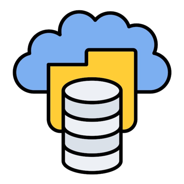 Cloud Storage Vector Illustration Style
