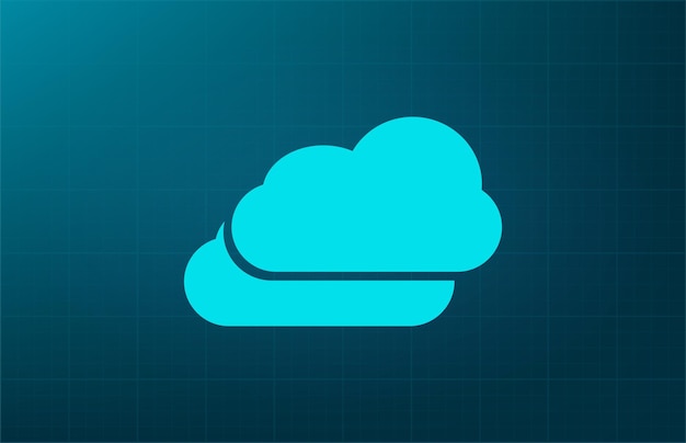 Cloud sun rain weather symbol Vector illustration on blue background Eps 10