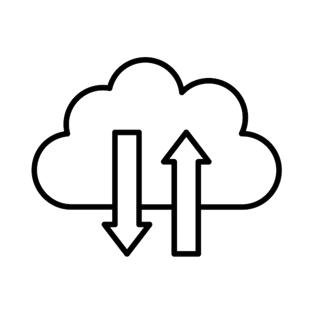 Cloud Switch Line Illustration