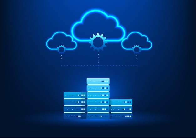 cloud technology background cloudconnected servers representing efficient