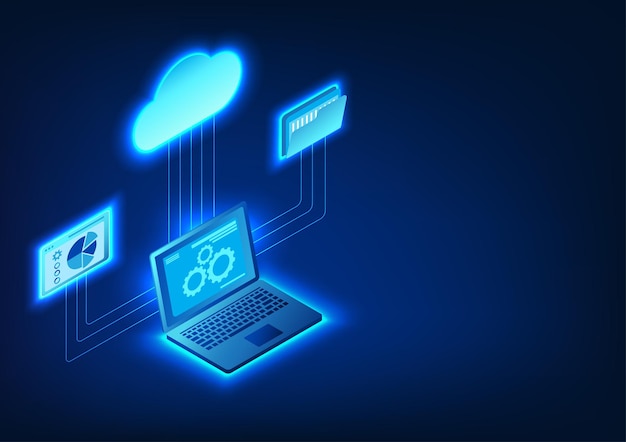 cloud technology computers that transfer data and retrieve data in the cloud system transferring