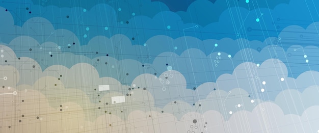 Cloud technology Integrated digital web concept background