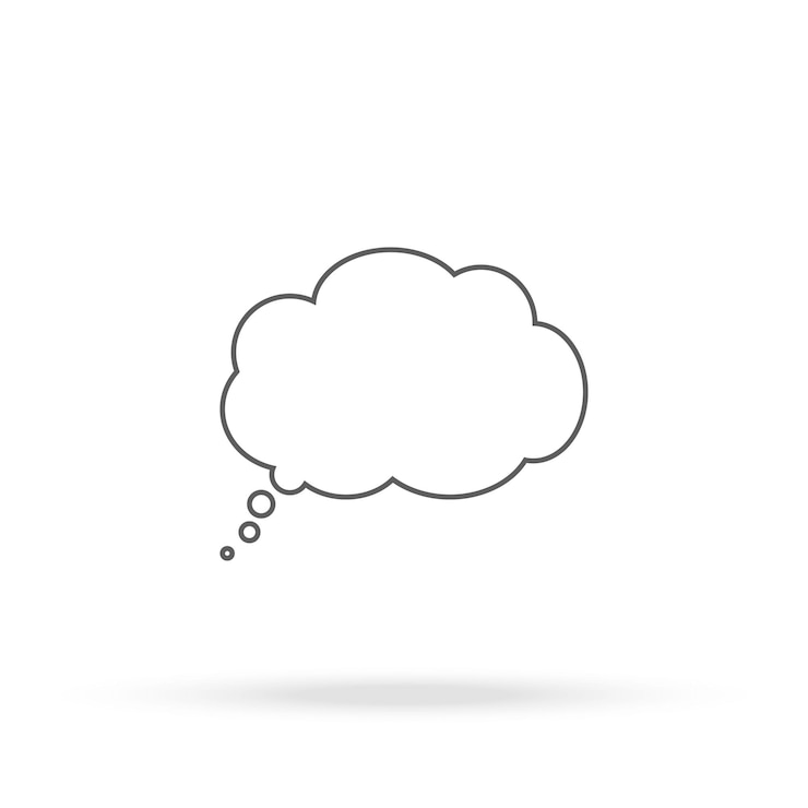 Vector cloud thoughts icon