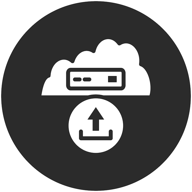Cloud Upload Icon vector icon illustration of Networking and Data Sharing iconset