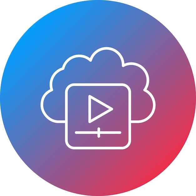Cloud Videos icon vector image Can be used for Networking and Data Sharing