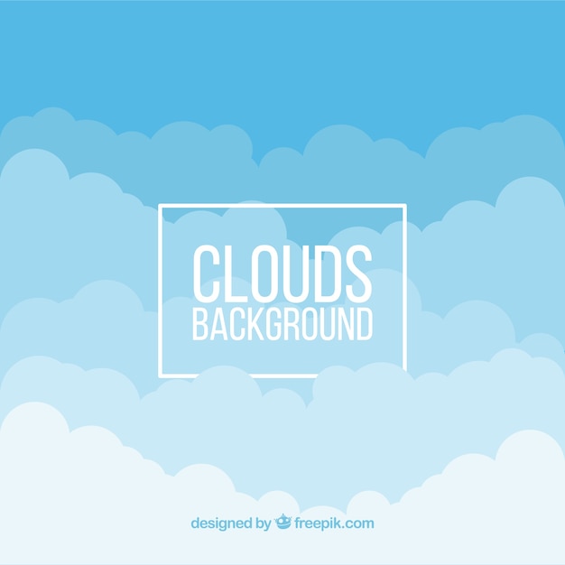 clouds background in flat design