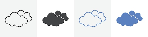 clouds icon Group symbol or sign vector