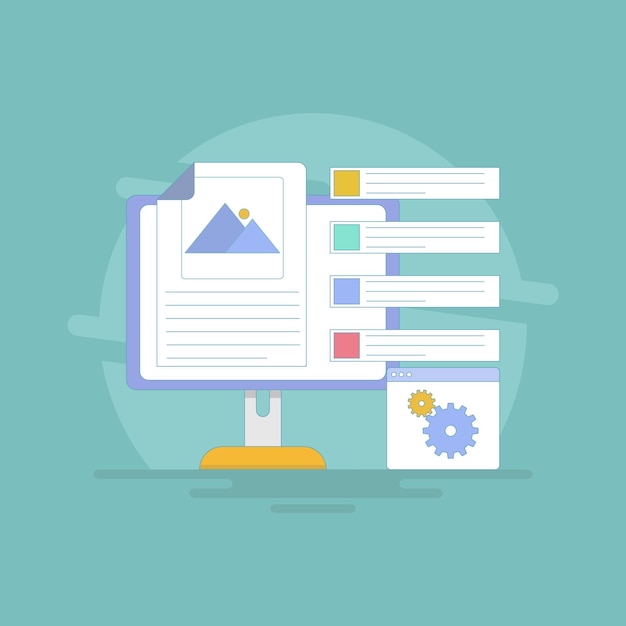 cms software for website and blog managing content and optimizing with header tags