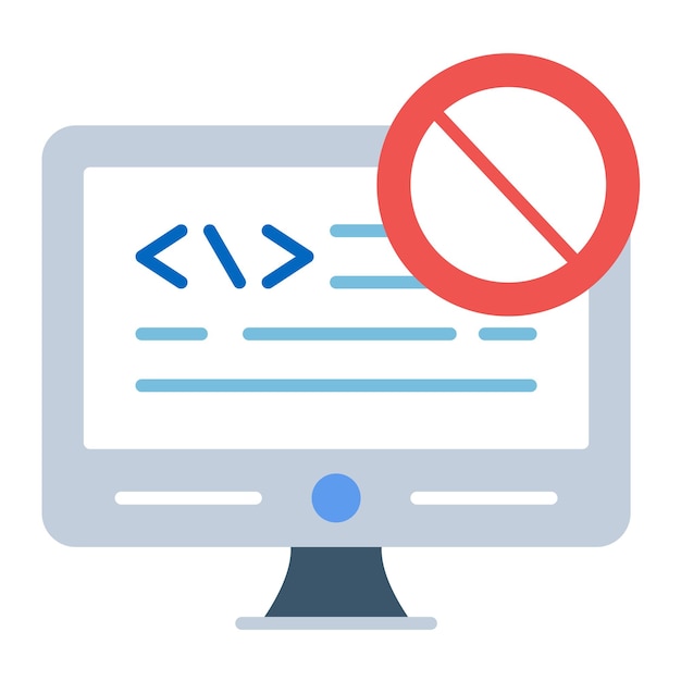 code block flat illustration