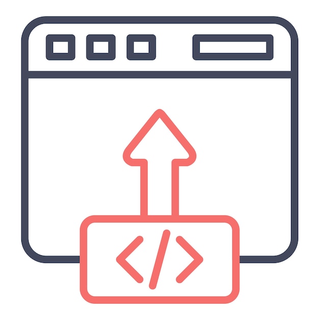 code deployment vector illustration style