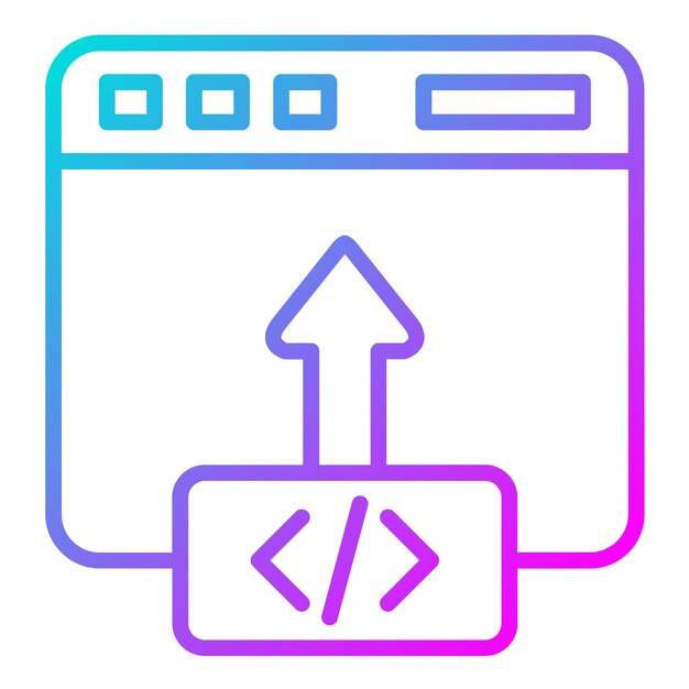 code deployment vector illustration style