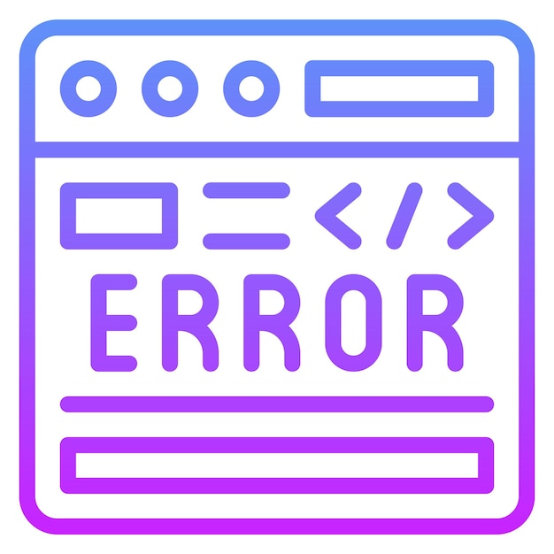 code error vector icon illustration of coding and development iconset
