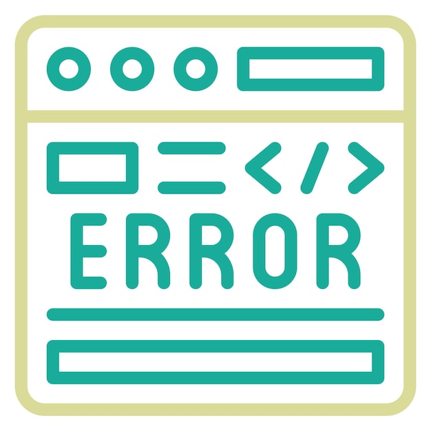 code error vector icon illustration of coding and development iconset