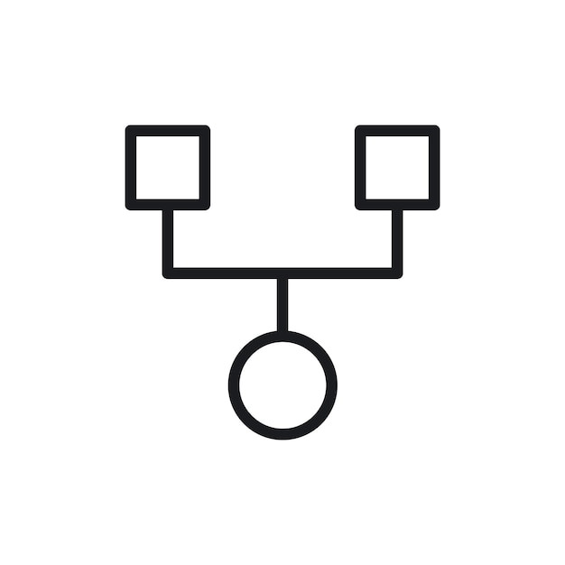Code Fork icon isolated on white background