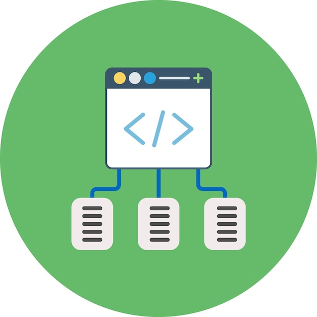 Code Framework Flat Illustration