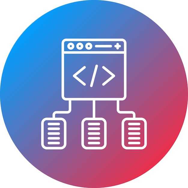 code framework icon vector image can be used for computer programming