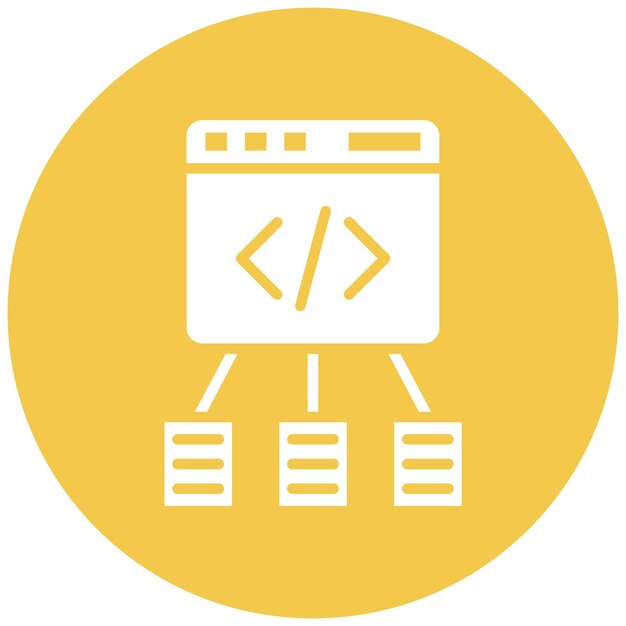 Code Framework Vector Illustration Style