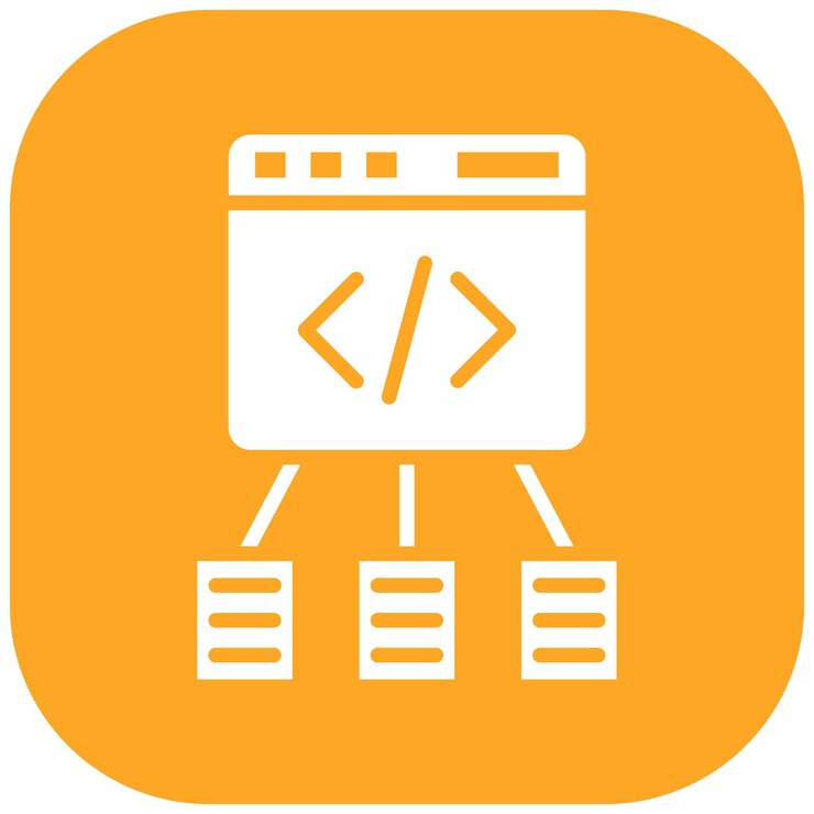 Vector code framework vector illustration style