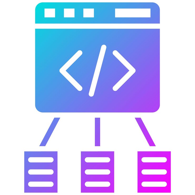 Vector code framework vector illustration style