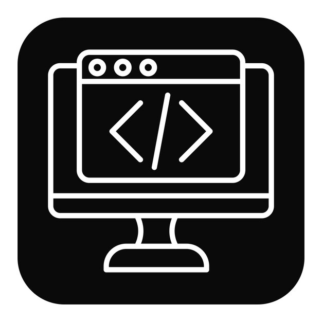 code learning vector icon can be used for online education iconset