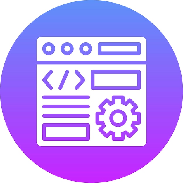 Code Settings vector icon illustration of Coding and Development iconset