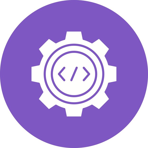 Code Settings Vector Illustration Style