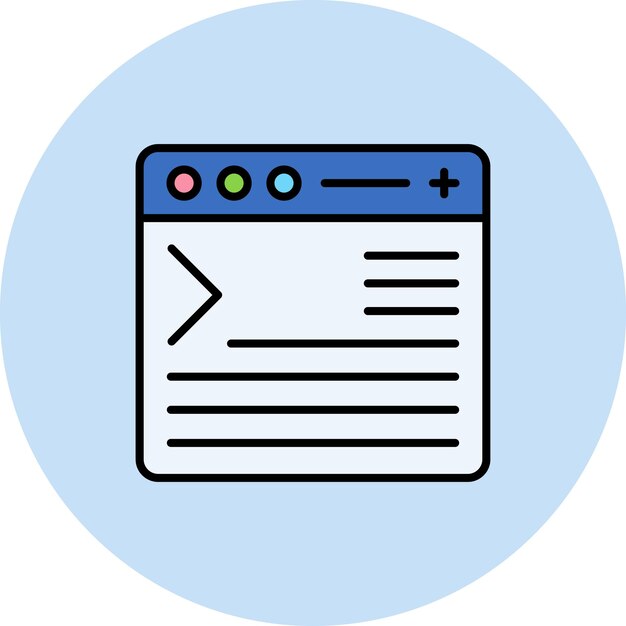 Code Terminal Flat Illustration