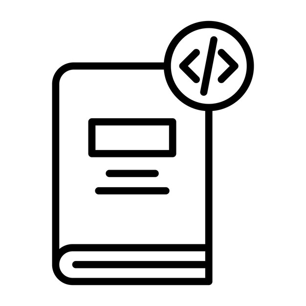 coding book vector illustration style