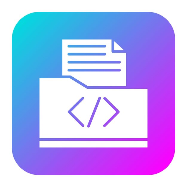 Coding Folder vector icon Can be used for Coding and Development iconset