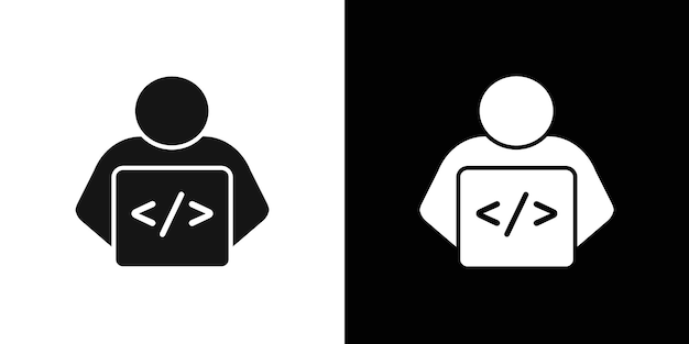coding icon flat line symbol set