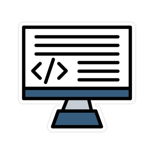 Coding icon vector image Can be used for Robotics