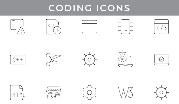 Coding Icons for Web and Software Development