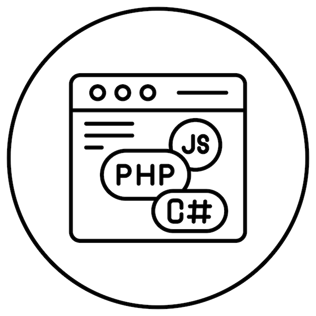 Coding Language icon vector image Can be used for Computer Programming