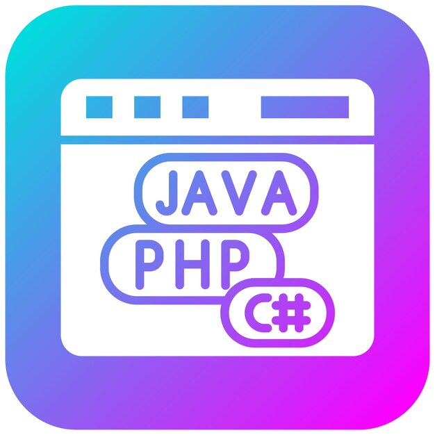 Coding Language vector icon Can be used for Computer Programming iconset