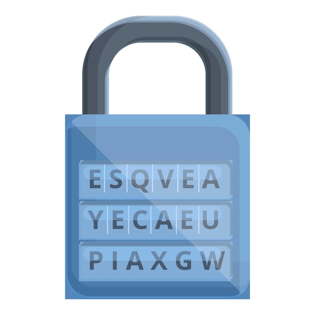 Coding padlock icon Cartoon of Coding padlock vector icon for web design isolated on white background