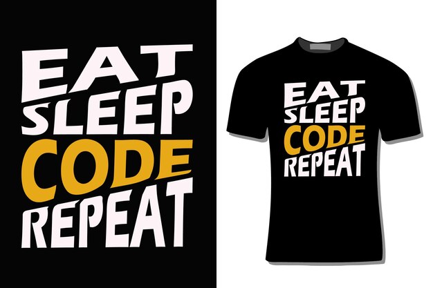 coding typography t shirt design