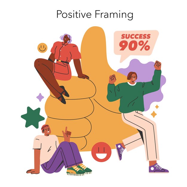 Cognitive Framing Flat Vector Illustration