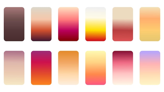Cold colorful gradients set collection vector