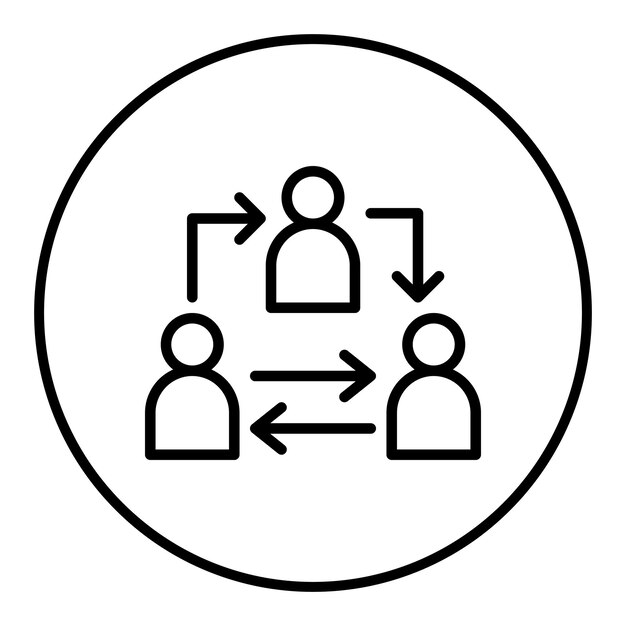collaboration icon vector image can be used for business analytics