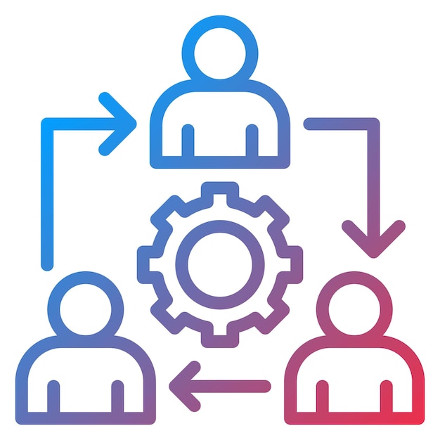 collaboration icon vector image can be used for teamwork