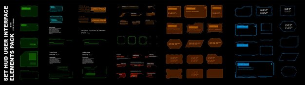 Collection frames with information and HUD data Dialog boxes and frames for communicating in chats