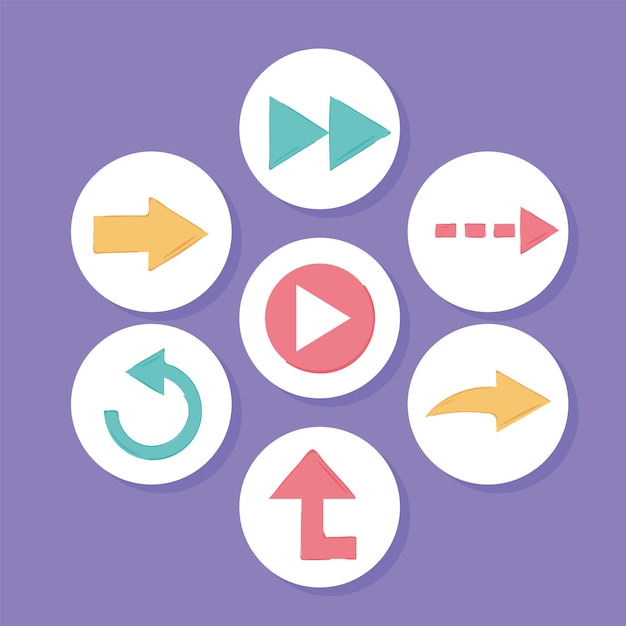 Collection icons arrows