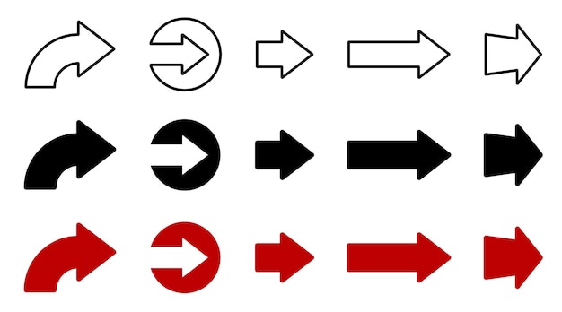 collection of assorted arrow symbols in various styles