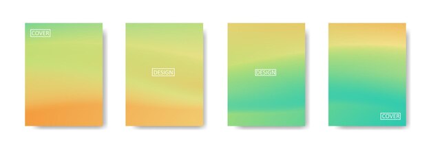 Collection of beautiful colorful abstract gradient backgrounds for poster flyer banner templates