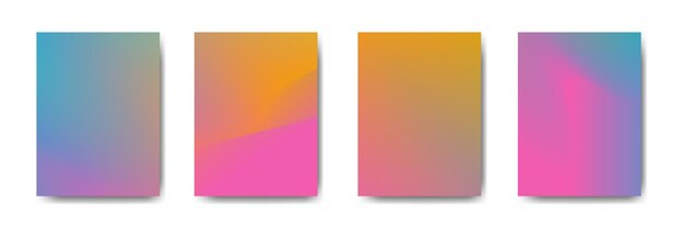 Collection of colorful gradient background cover flyers are used for backgrounds posters banners