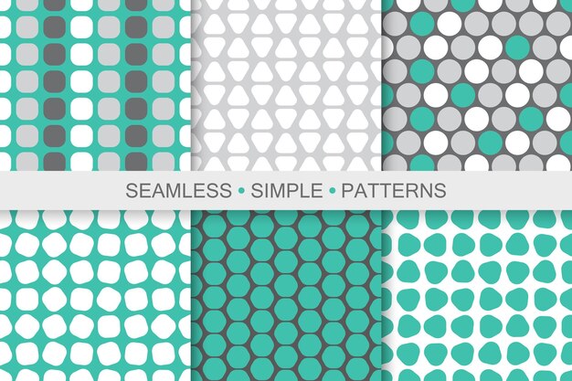 collection of colorful seamless geometric patterns simple digital backgrounds