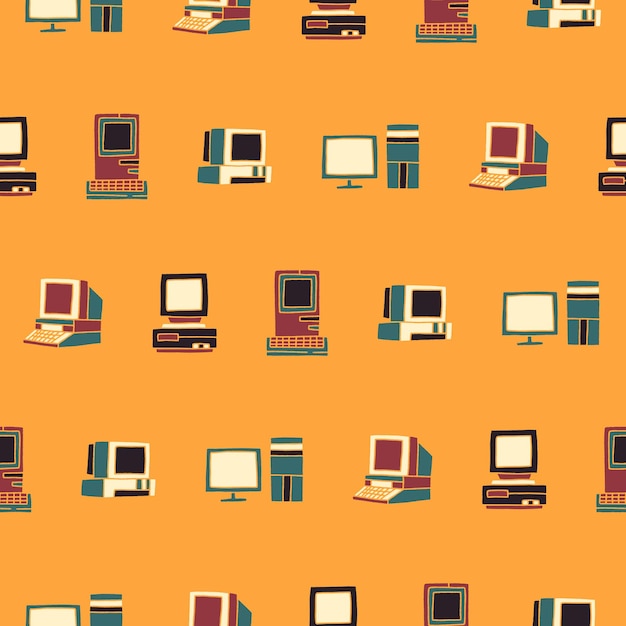 collection of computer seamless pattern vector illustration for print wallpaper decoration