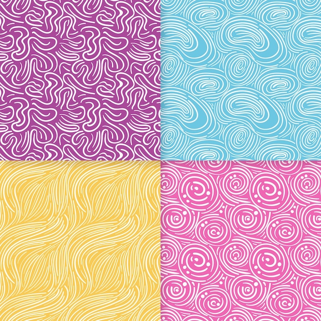 collection of elegant rounded lines patterns