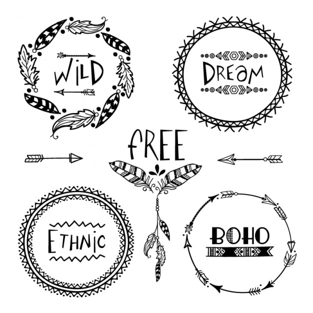 Collection of four hand-drawn frames