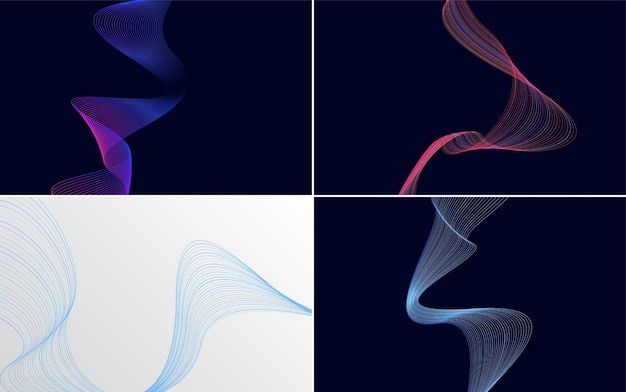 collection of geometric minimal lines pattern set